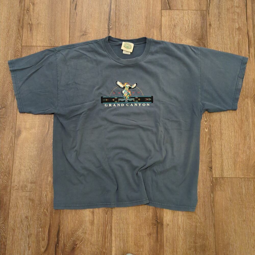 VTG Grand Canyon Adult XXL Shirt Embroidered Native American Aztec National Park